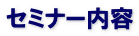 セミナー内容