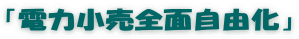 「電力小売全面自由化」