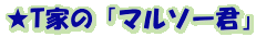 ★T家の「マルソー君」
