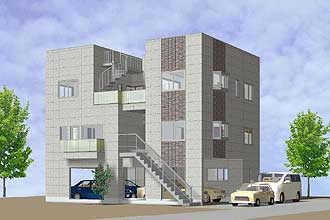 「４台駐車ﾋﾞﾙﾄｲﾝｶﾞﾚｰｼﾞのある、ゆとりの二世帯住宅」