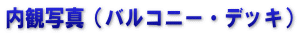 内観写真（バルコニー・デッキ）