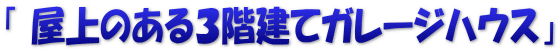 「 屋上のある３階建てガレージハウス」