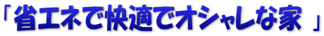 「省エネで快適でオシャレな家 」