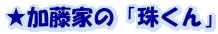 ★加藤家の「珠くん」