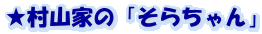 ★村山家の「そらちゃん」